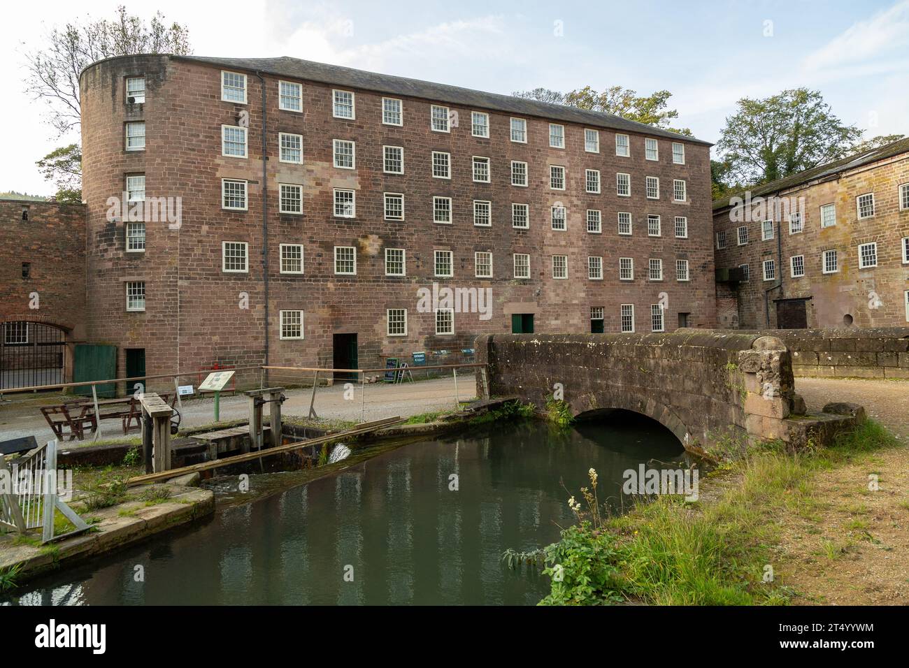 Cromford Mill the first water powered cotton spinning mill in the world built 1771 now a World Heritage Site Stock Photo