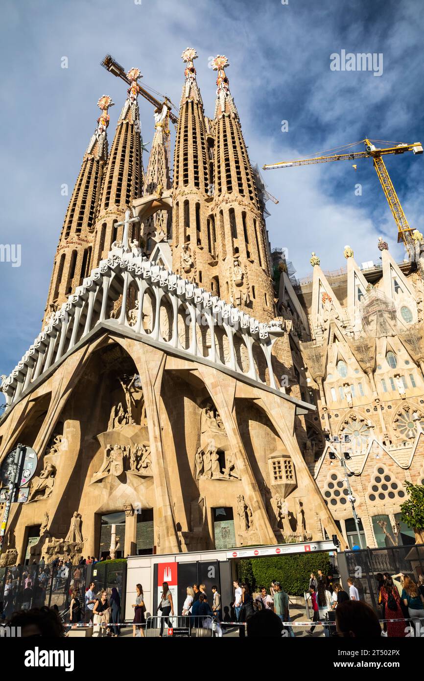 La Sagrada Familia is a famous unfinished Basillica in Barcelona, Spain ...
