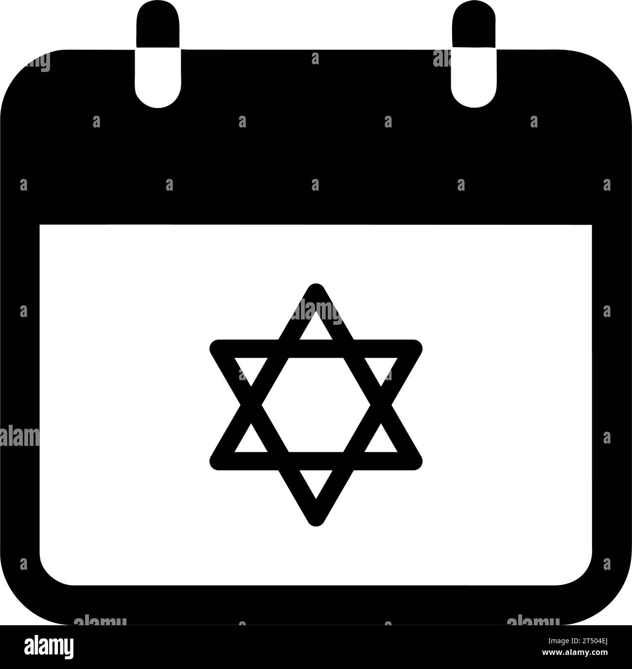 calendar-with-david-star-stock-vector-image-art-alamy