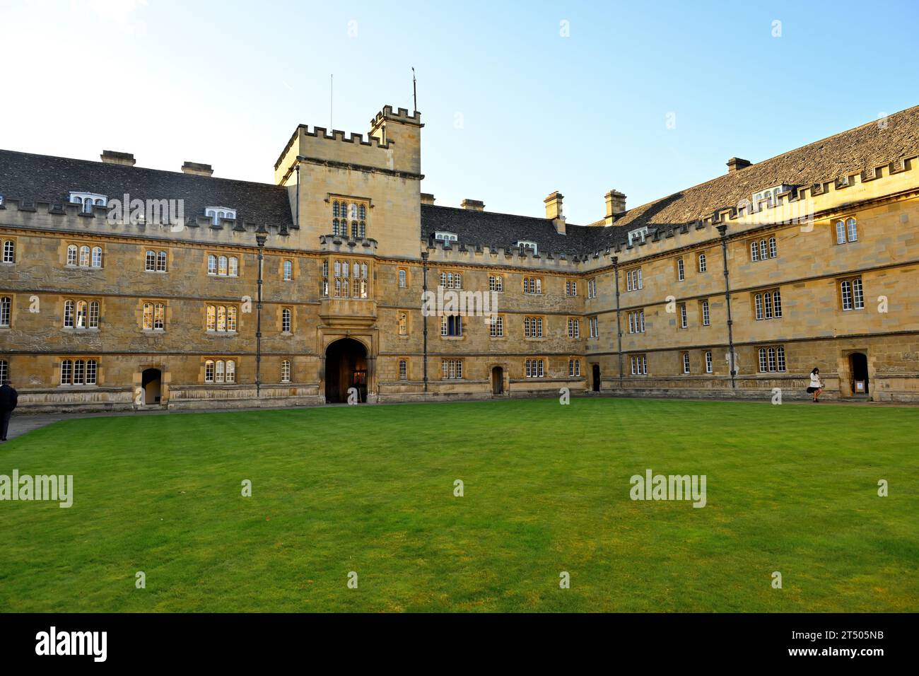 The quad and buildings of Wadham College, Oxford university, Oxford, UK Stock Photo