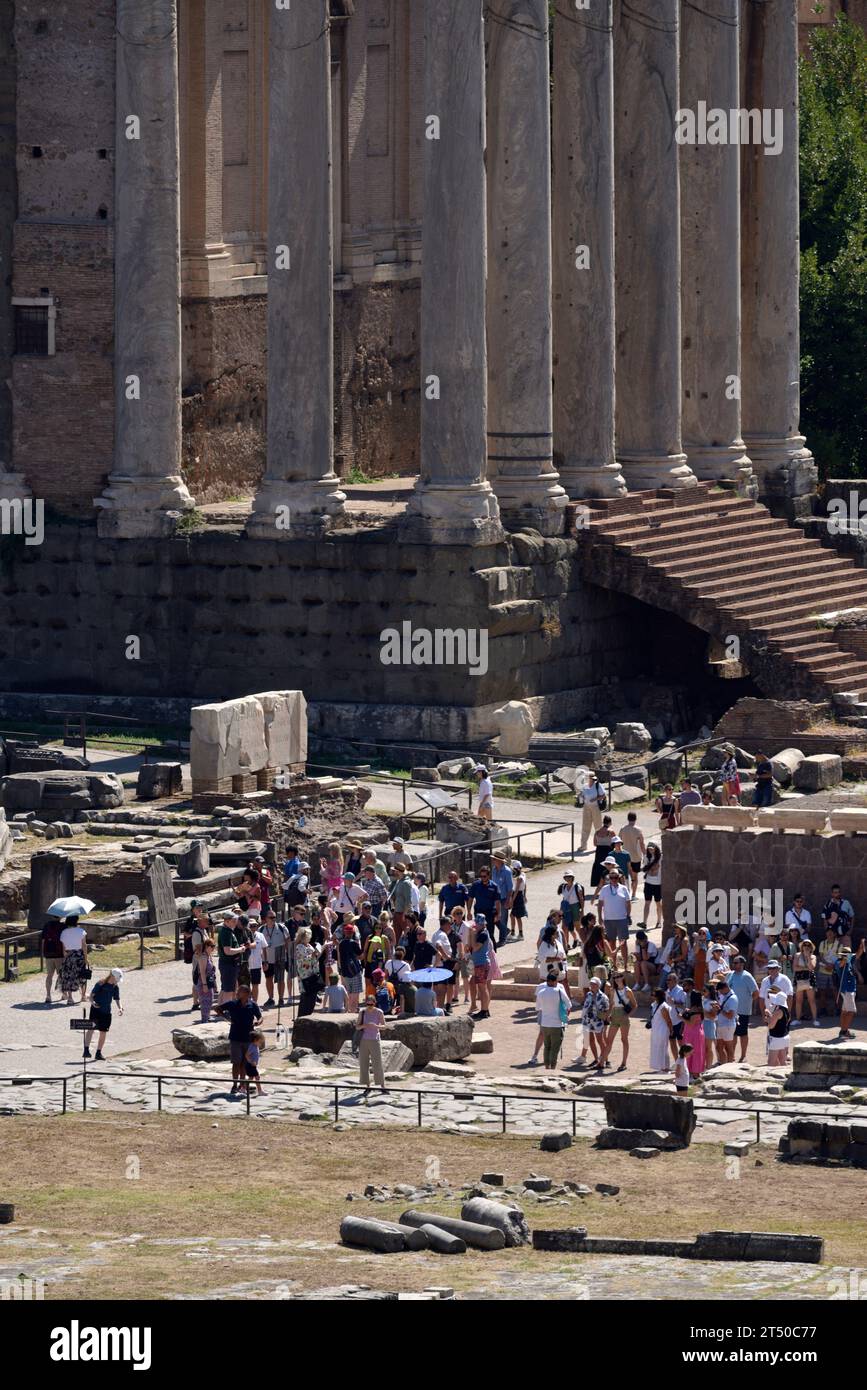 Tourists, Roman Forum, Rome, Italy Stock Photo