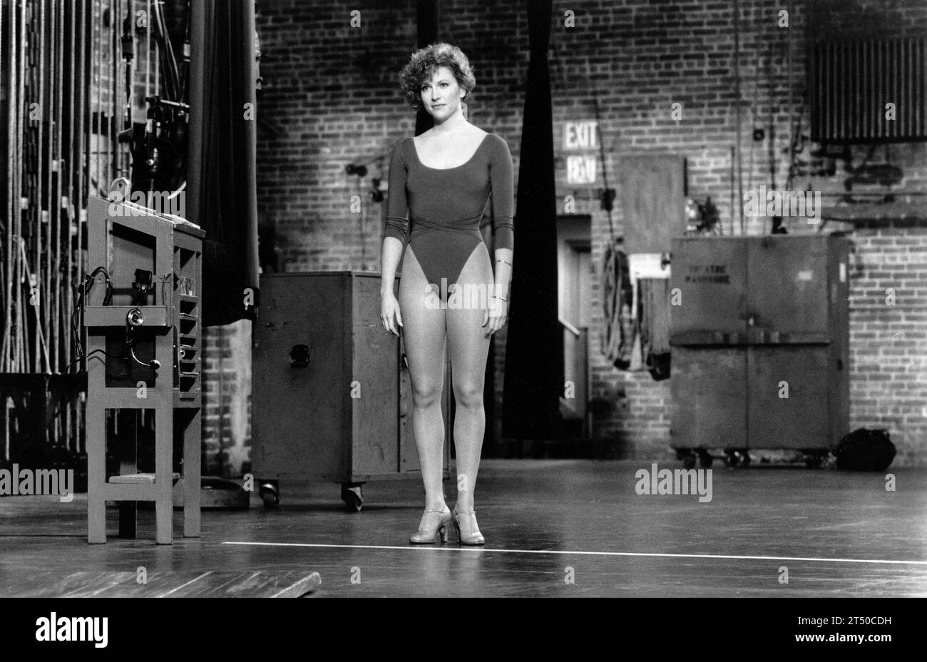 Alyson Reed, on-set of the musical film, "A Chorus Line", Columbia