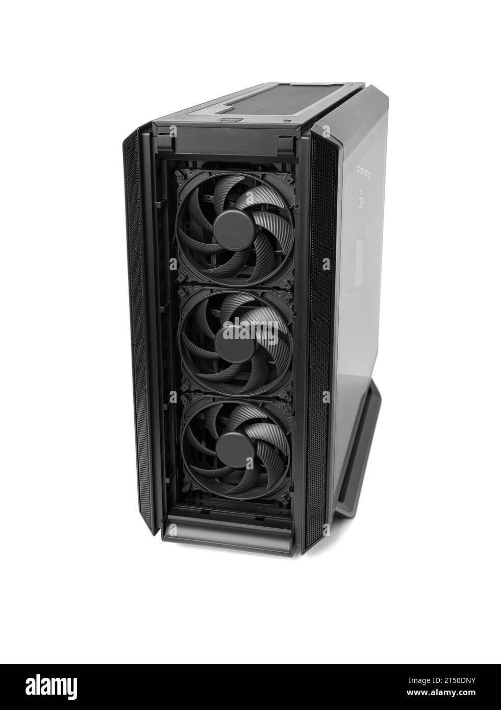 Modern black computer system unit isolated Stock Photo - Alamy