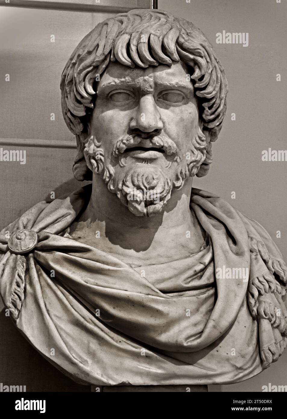 Barbarian, Bust, 2nd century AD, Marble, Italy                    National Archaeological Museum of Naples Italy. Stock Photo