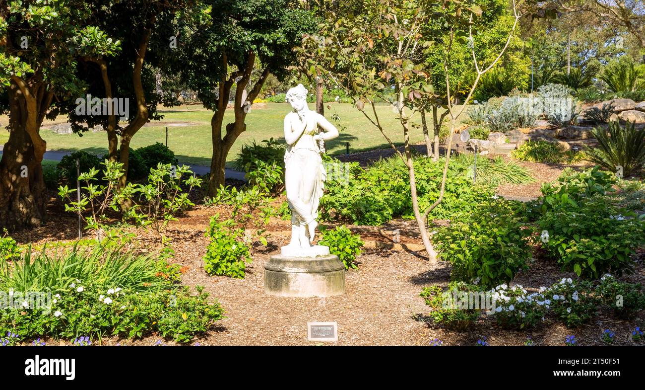 Statue in the Royal Botanic Gardens, Sydney, NSW, Australia Stock Photo