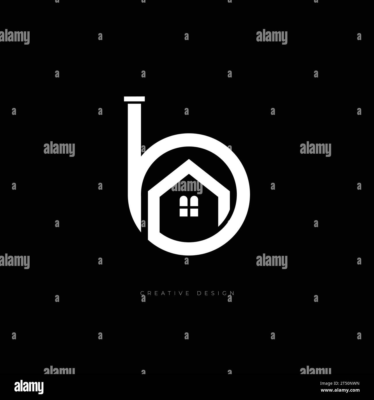 Real estate letter b creative logo concept Vector Image Stock Vector ...