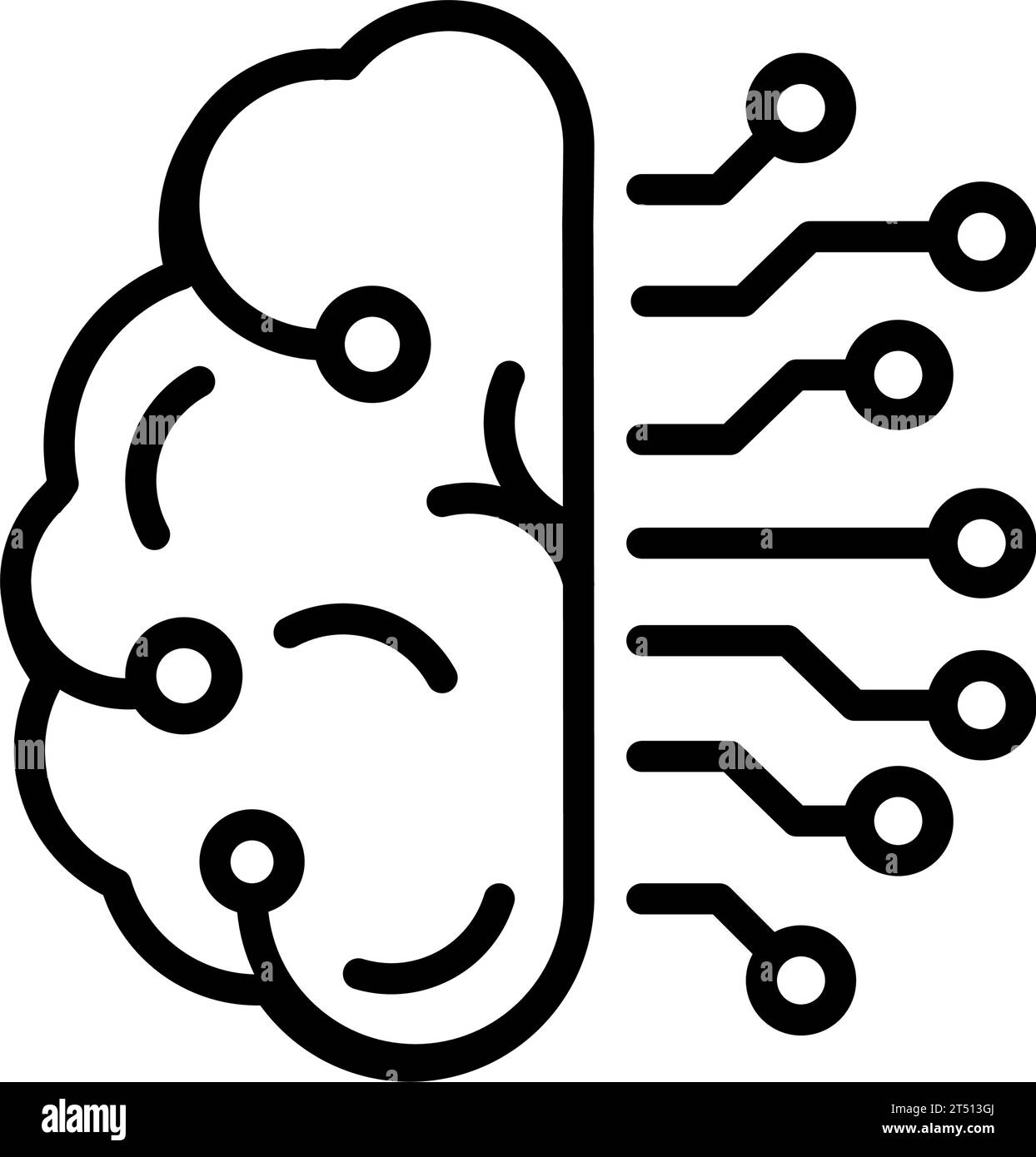 ai technology brain icon illustration Stock Vector Image & Art - Alamy