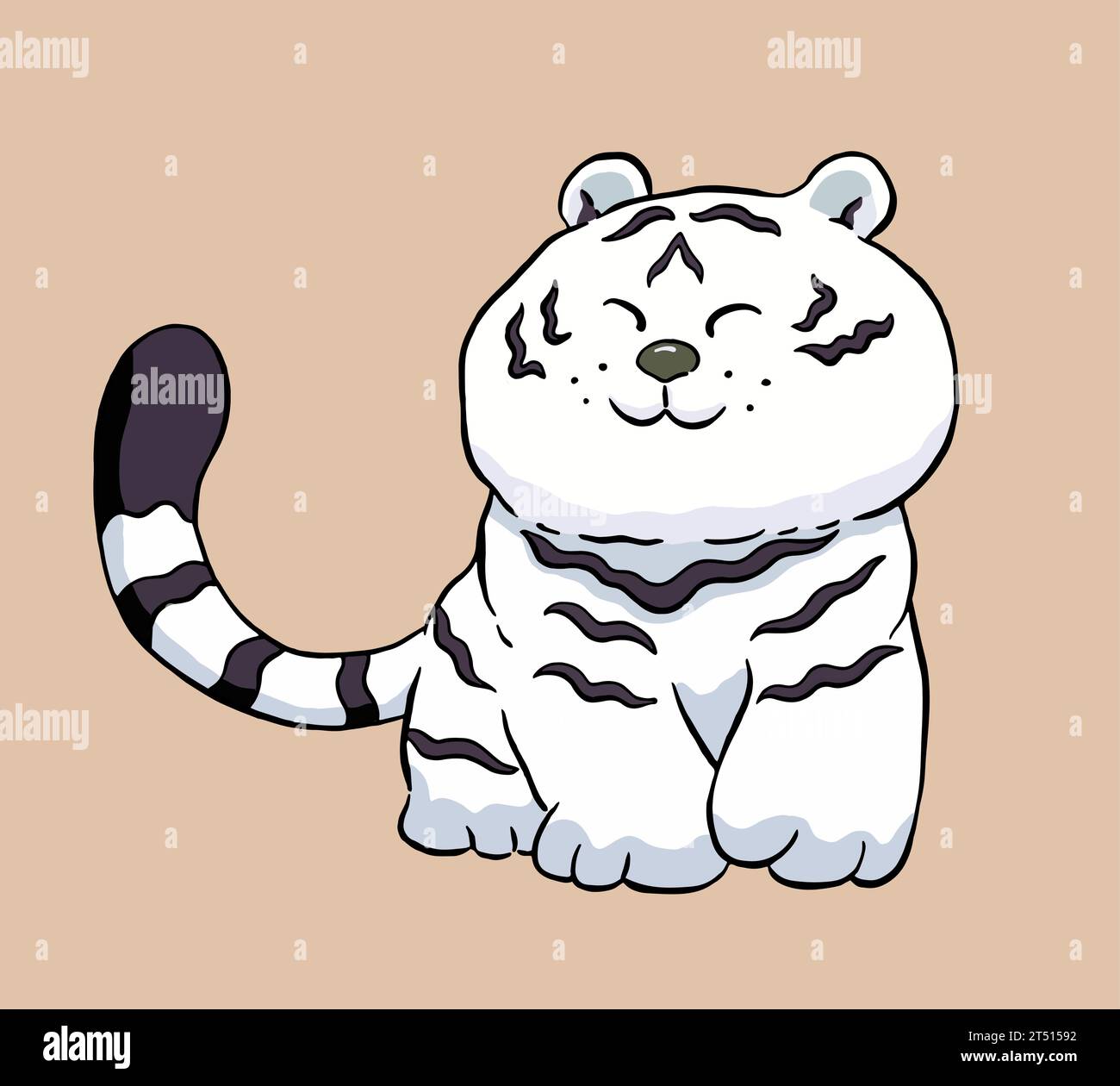 Tiger outline hi-res stock photography and images - Alamy