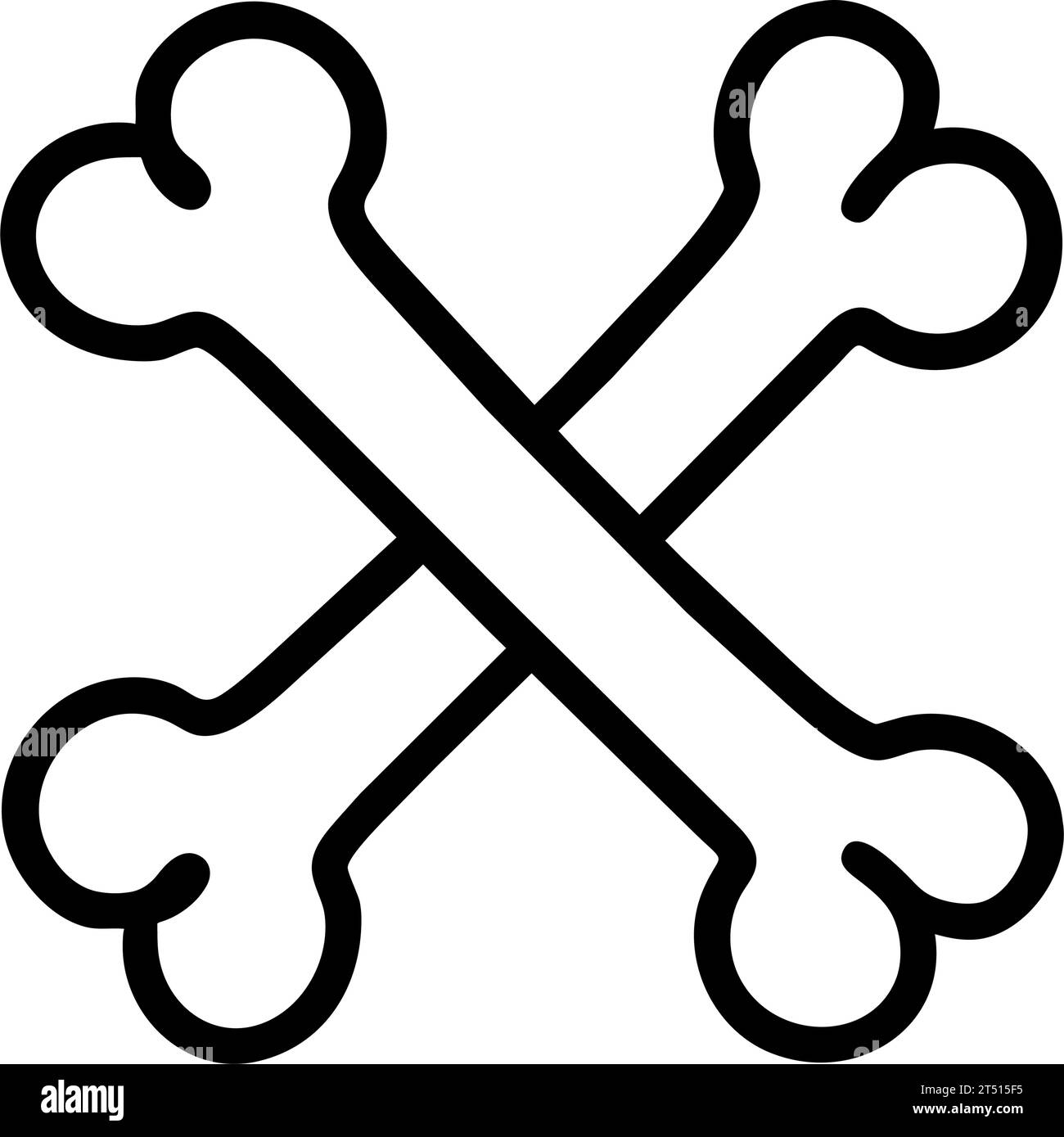 crossbone icon illustration Stock Vector Image & Art - Alamy