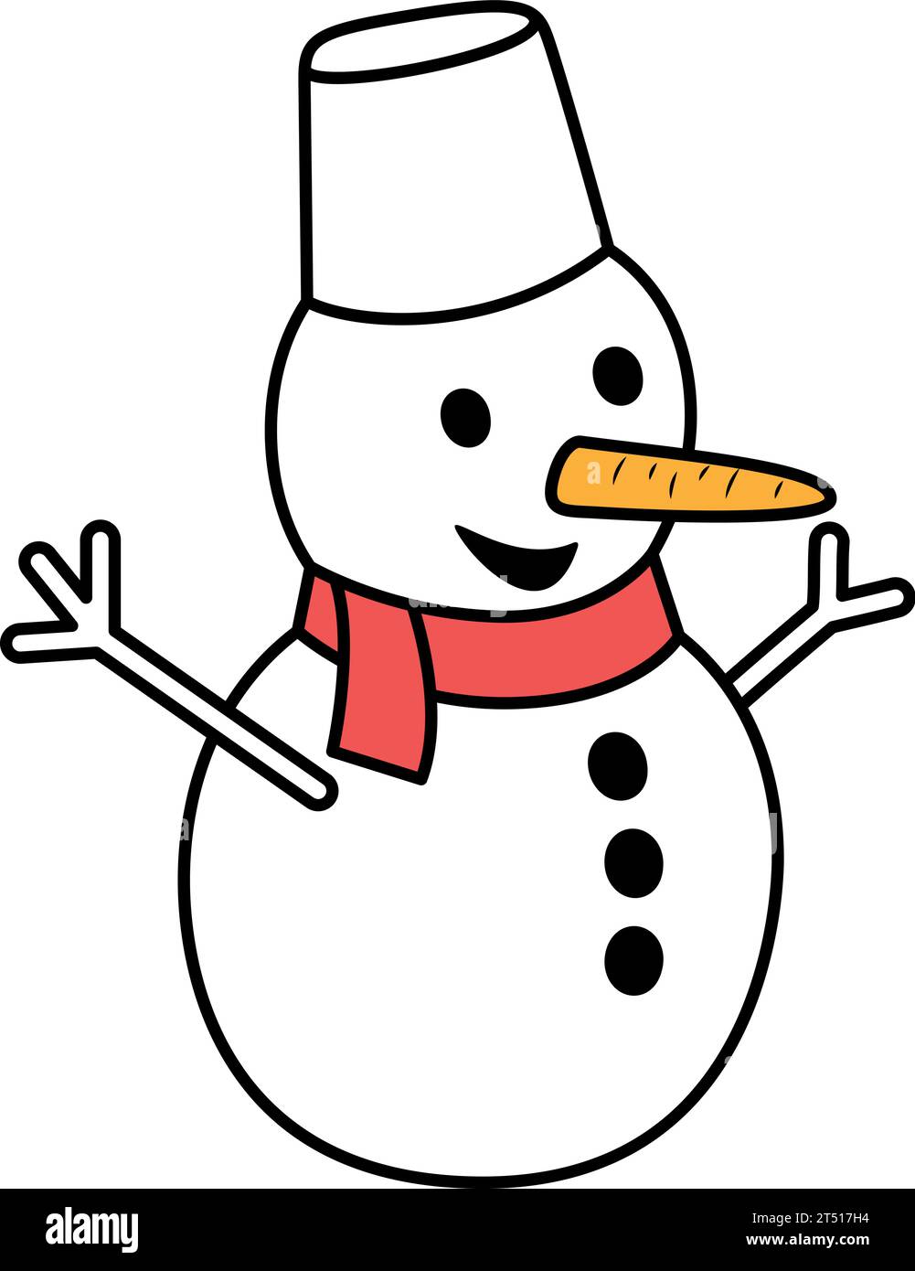 Snowman character cartoon flat Royalty Free Vector Image Stock Vector ...