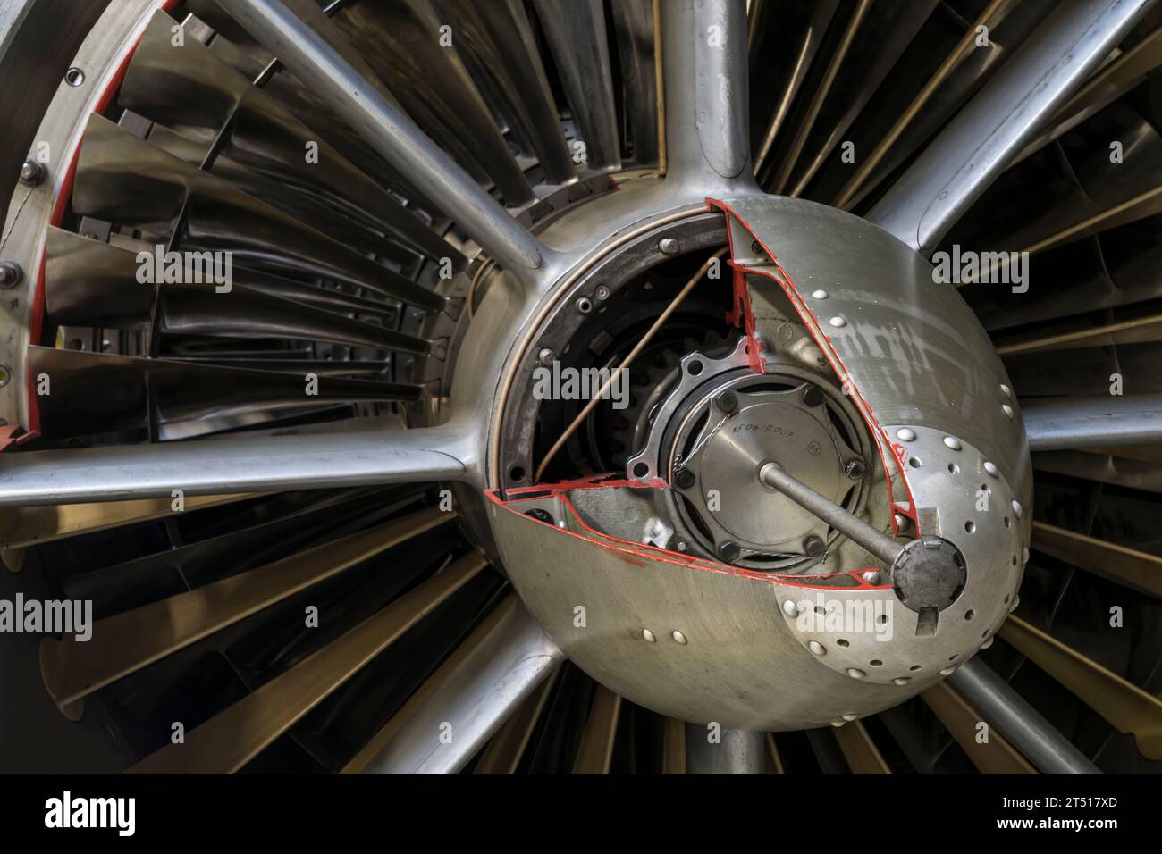engine turbine of an old jet plane Stock Photo - Alamy