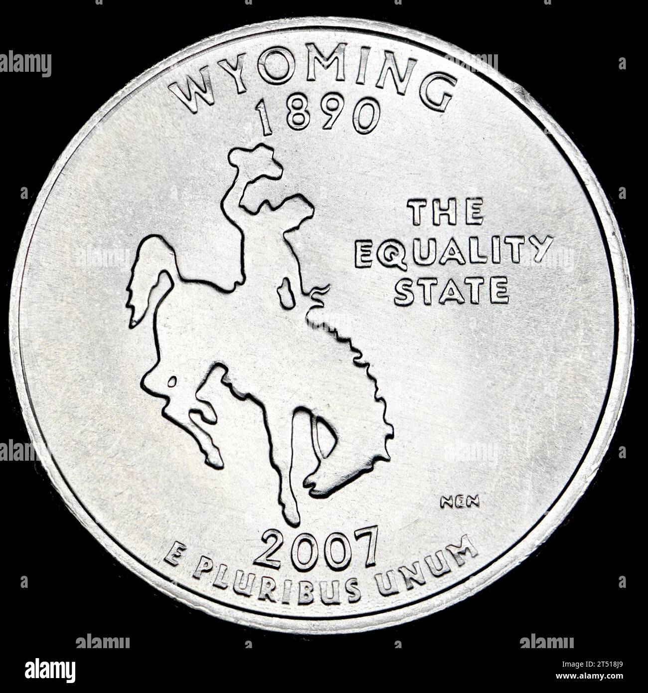 US Commemorative State Quarter Dollar Wyoming (1890) Rodeo Stock