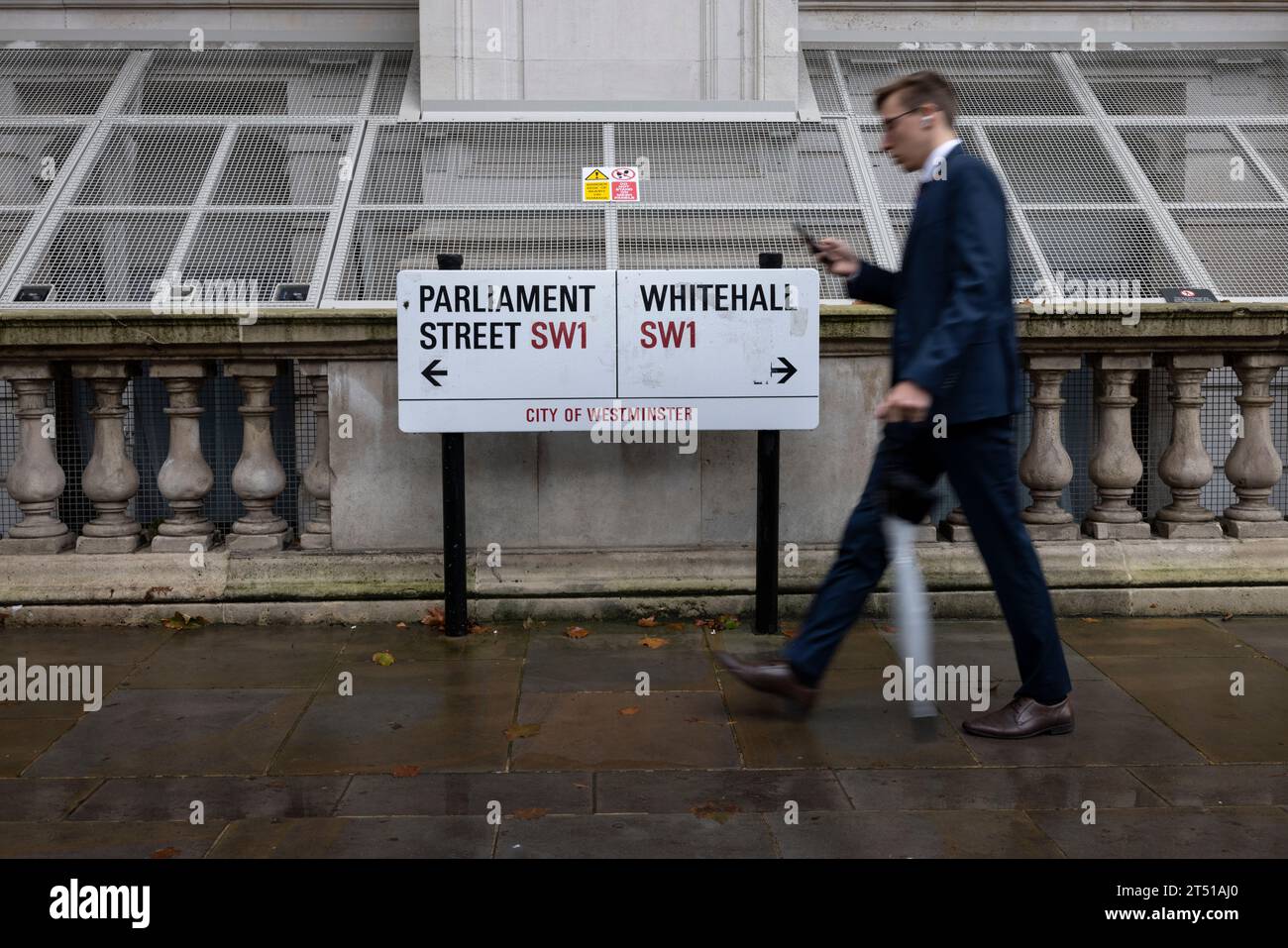 Civil servants make their way to work in Whitehall the heart of British politics which is constantly viewed as a misogynistic profession, London, UK Stock Photo