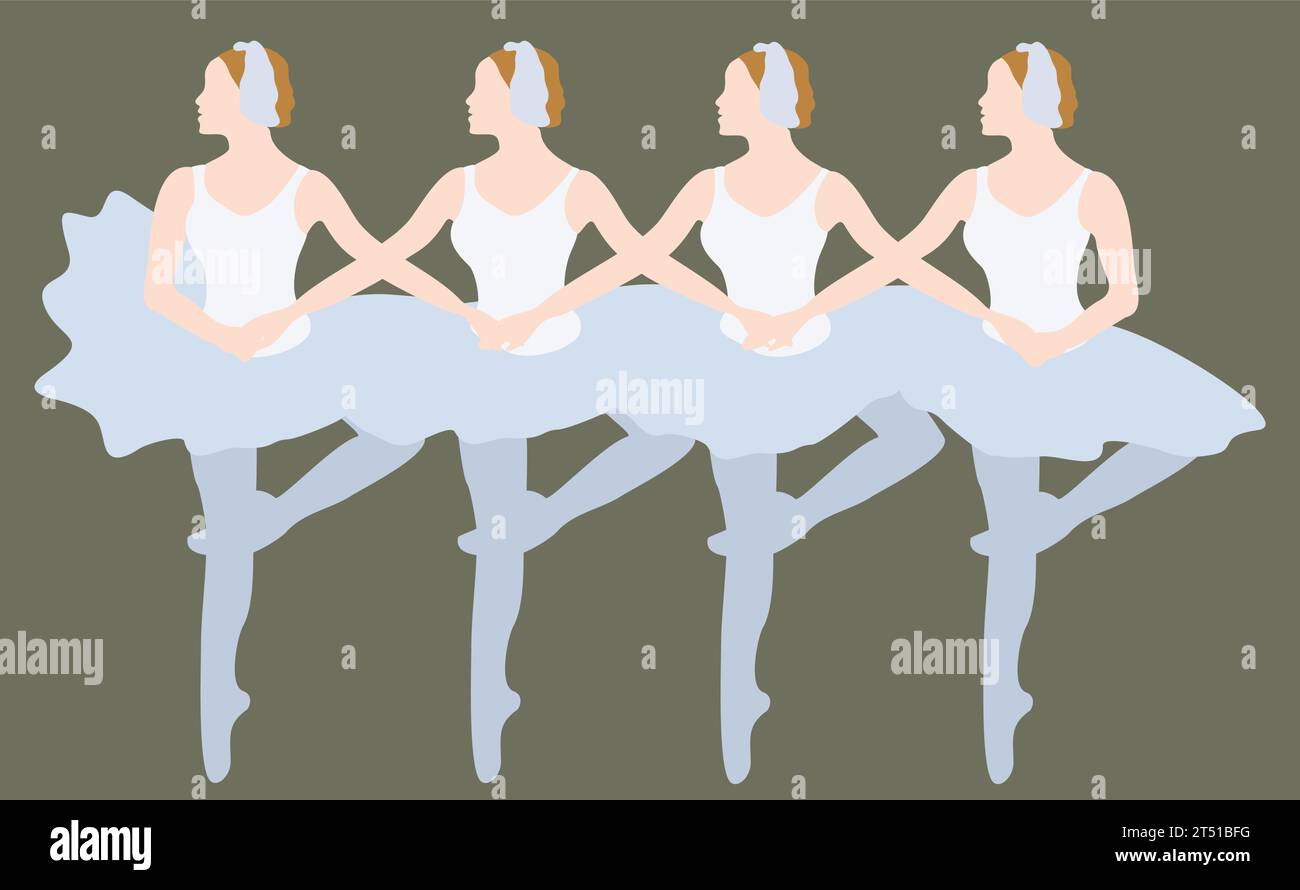 Swan lake ballet Stock Vector Images - Alamy