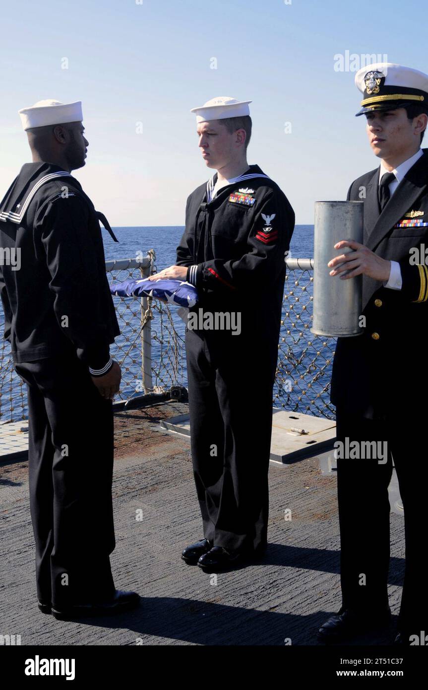 (DDG 58), burial at sea, destroyer, Sailors, U.S. Navy, USS Laboon ...