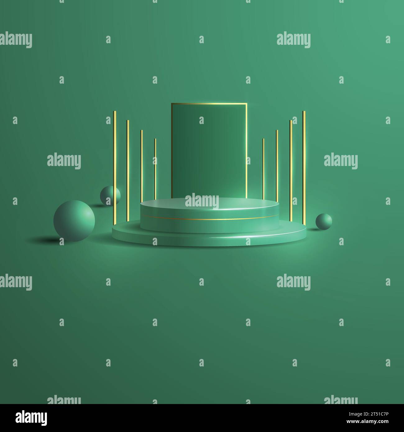 Podium Object 3d object podiums green background Royalty Free Vector Image Stock ...