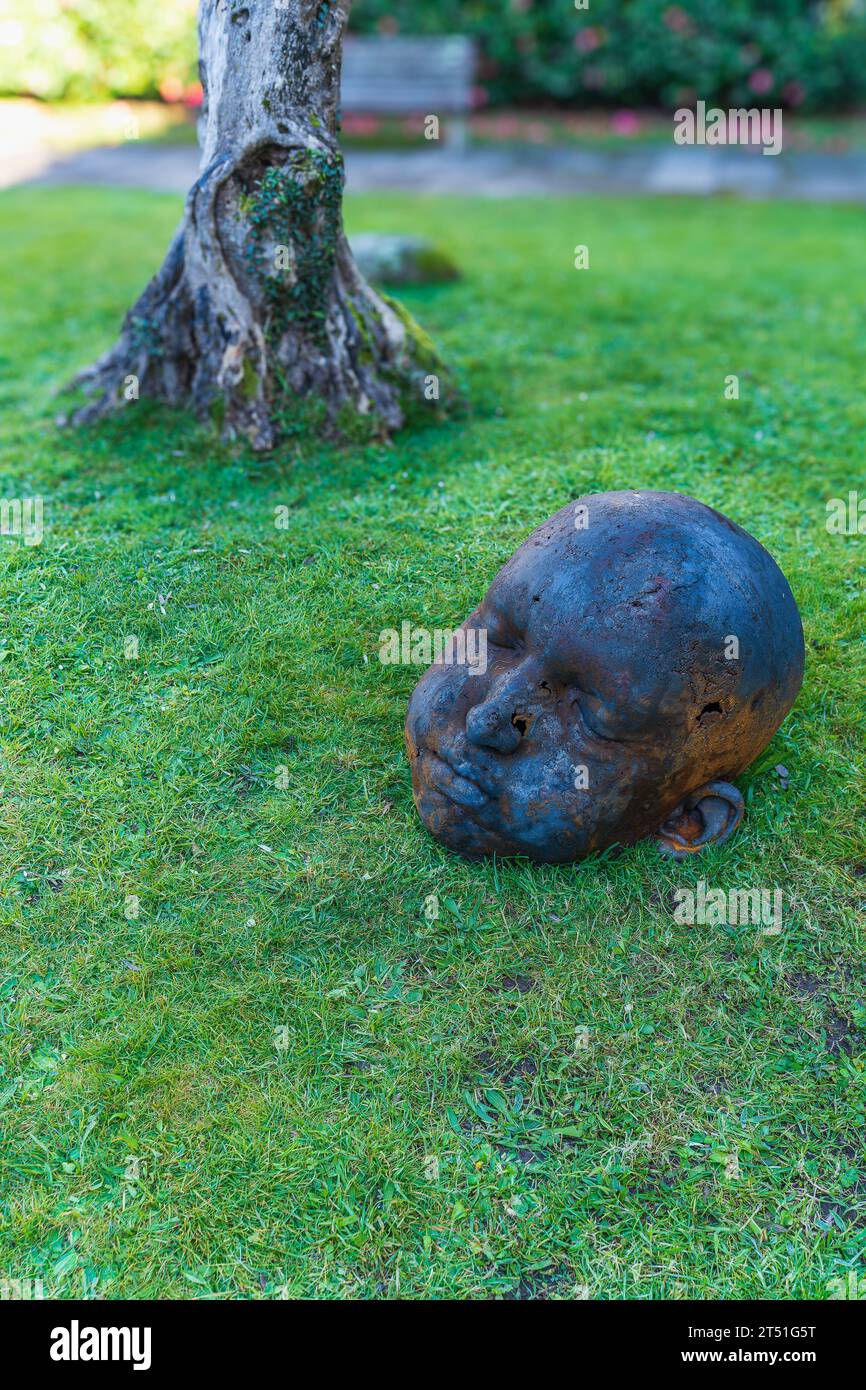 Santiago De Compostela Spain February 26 2023 Sculptural Heads In 