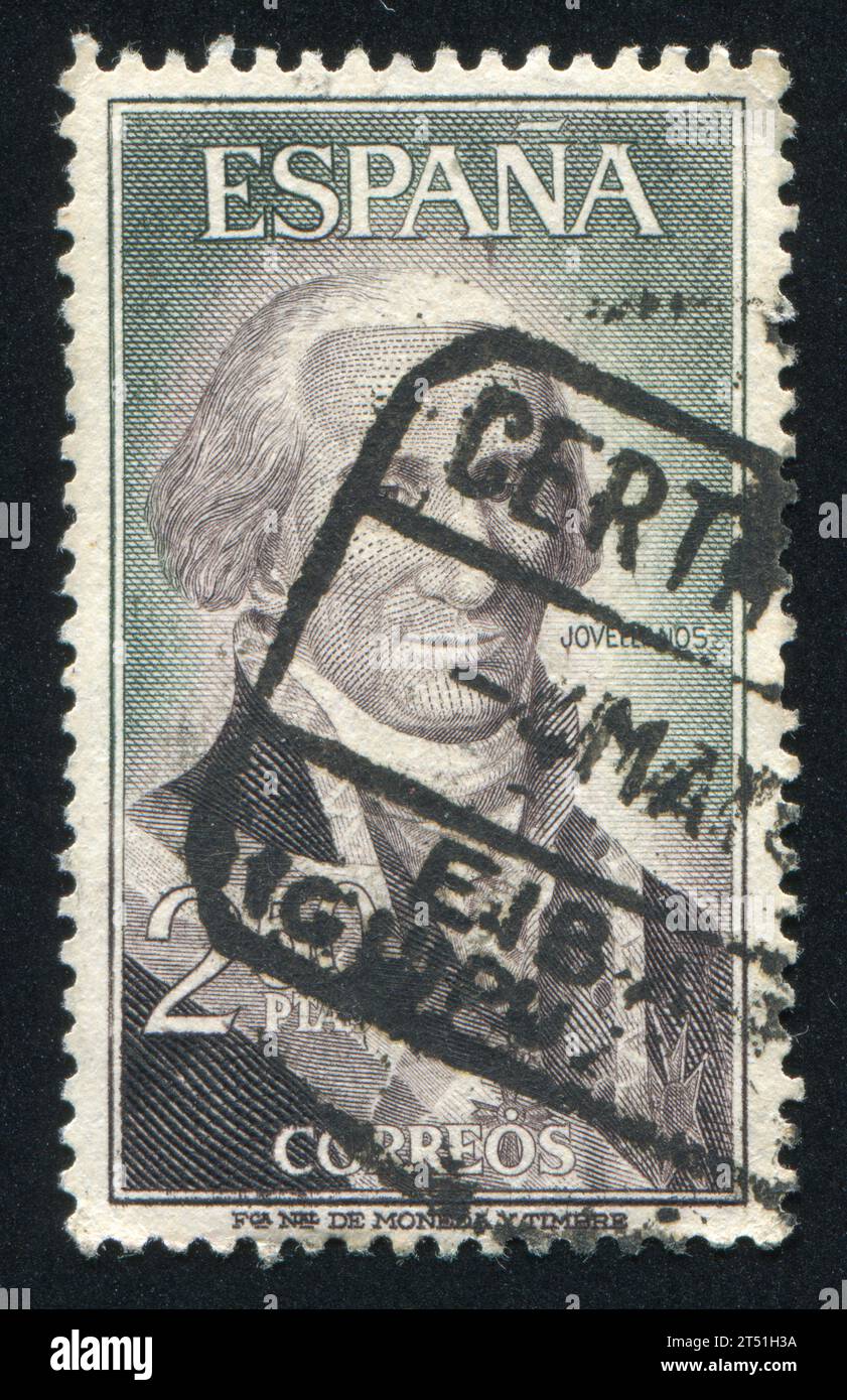 SPAIN - CIRCA 1965: stamp printed by Spain, shows Gaspar M. Jovellanos, circa 1965 Stock Photo