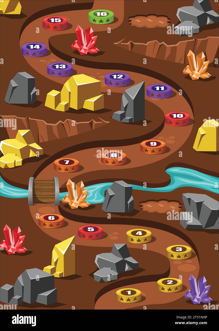 Game map 2d Stock Vector Images - Alamy