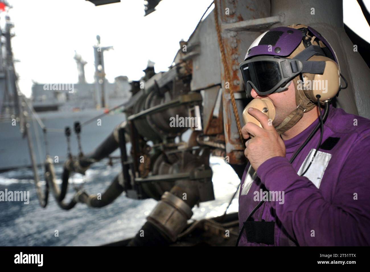 ABF, Sailors, sound-powered telephone, U.S. Navy, USNS Arctic (T-AOE 8