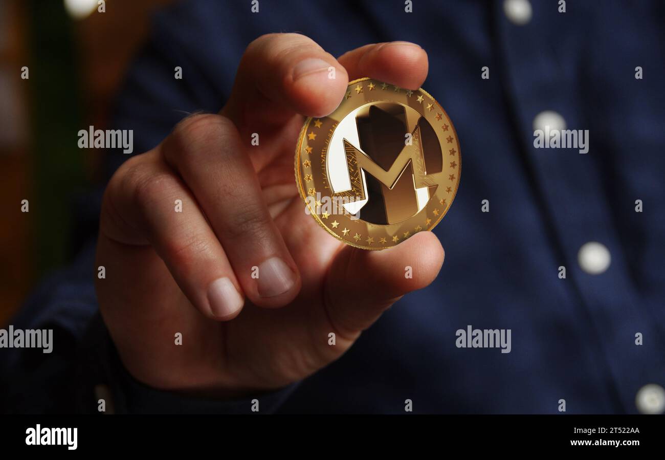 Monero coin hi-res stock photography and images - Alamy