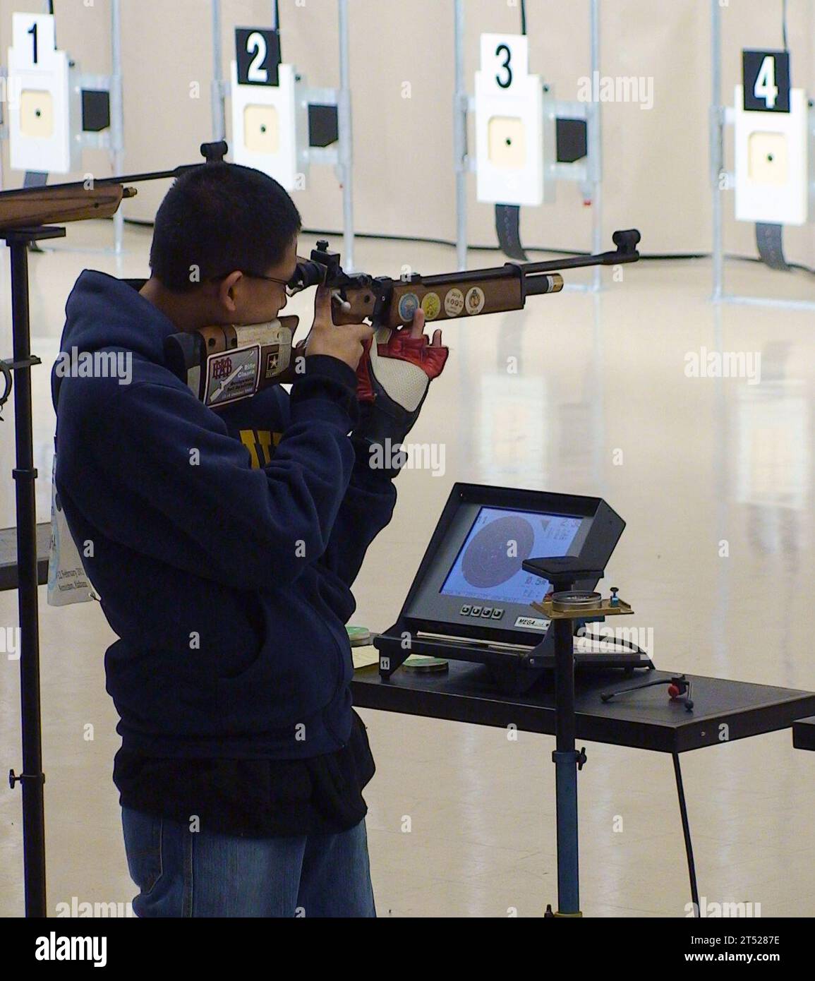 School Air Rifle Air Rifle Championships, Ala., Anniston, NJROTC, U.S. Navy, weapons ...