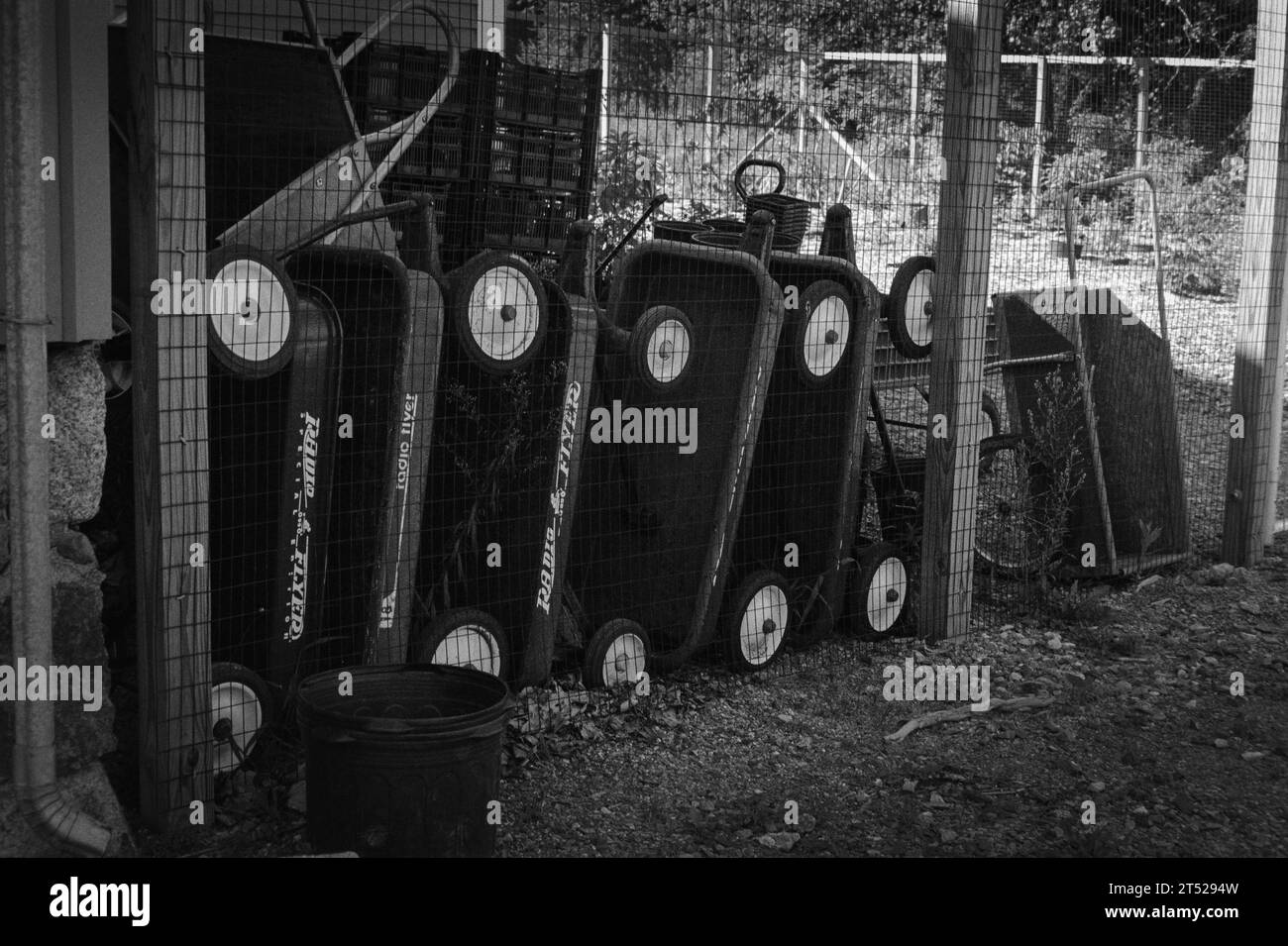 Radio flyer red wagon Black and White Stock Photos & Images Alamy