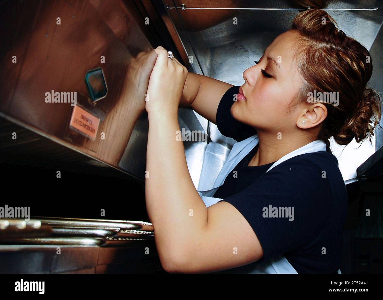 aircraft carrier, Calif., Cleaning, field day, galley, Naval Base