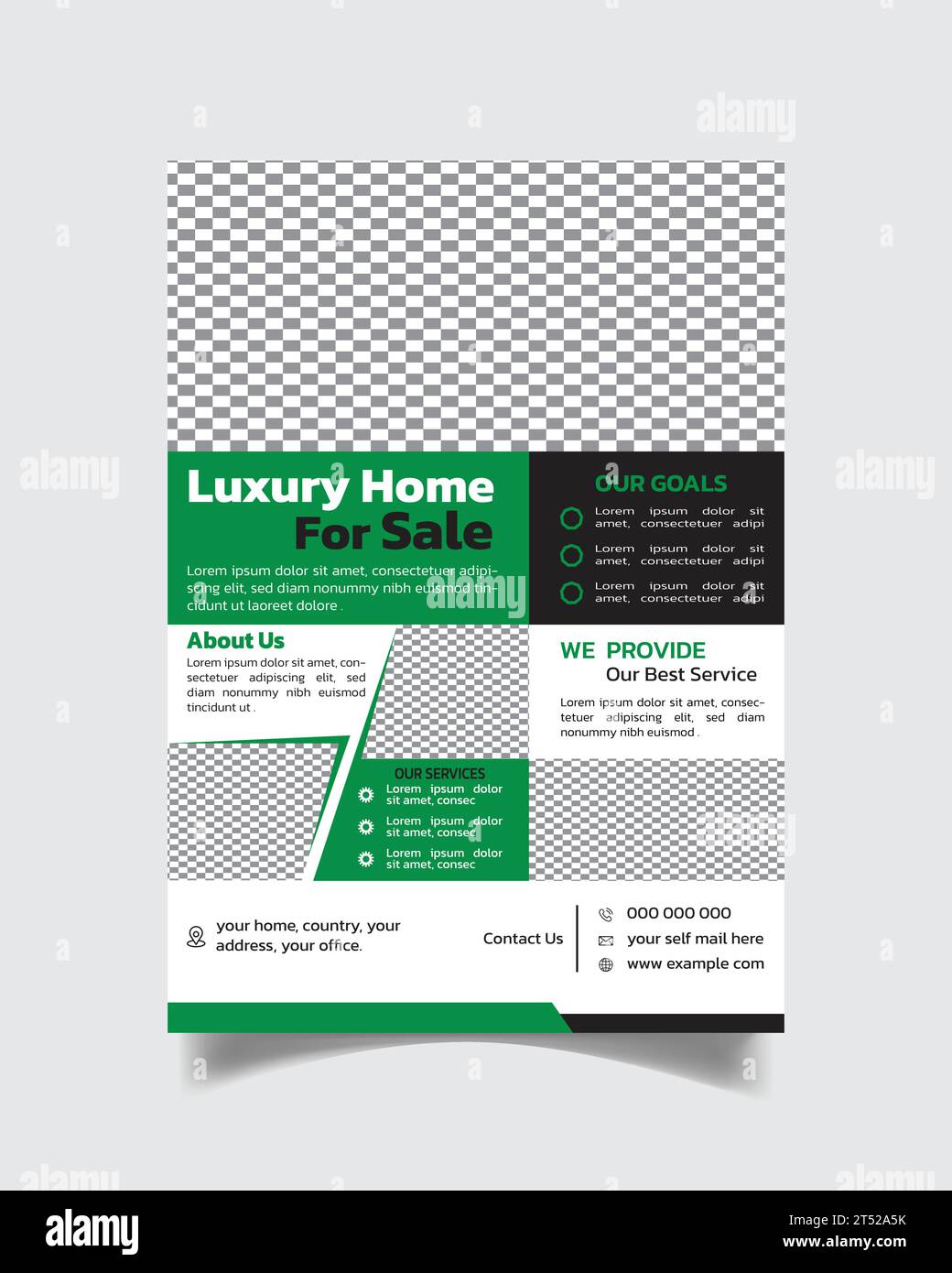 Real estate modern luxury flyer design template elegant property sale ...