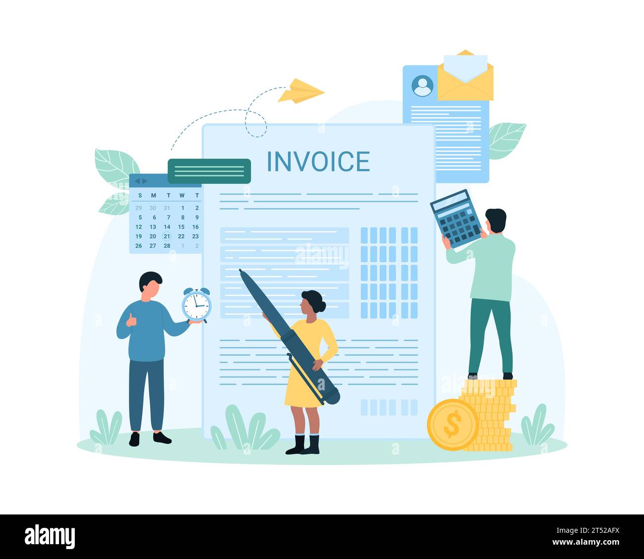 Accounting process, invoice and tax declaration management by