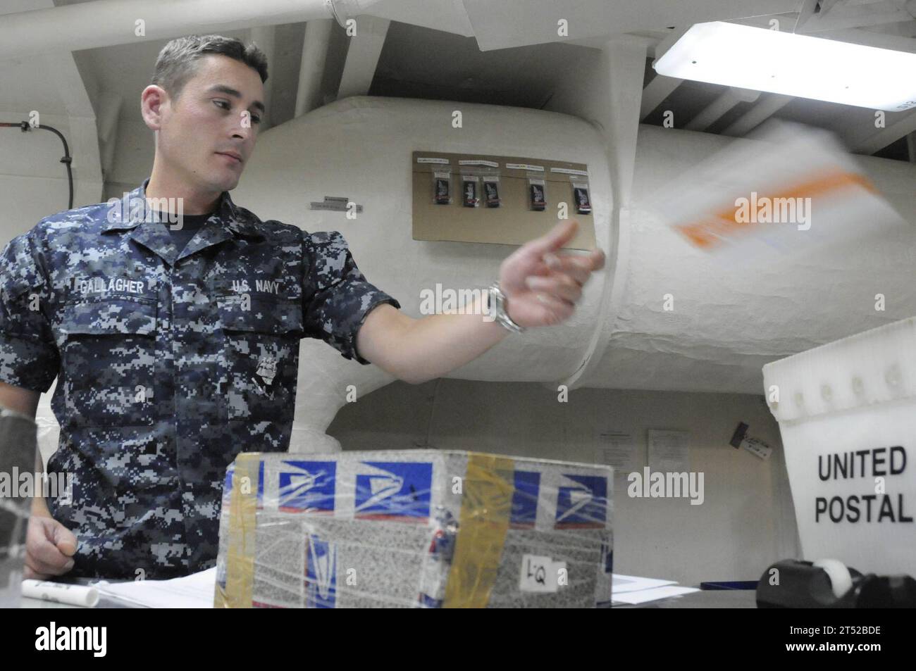 aircraft carrier, CVN 68, mail, Sailors, U.S. Navy, USS Nimitz Stock ...