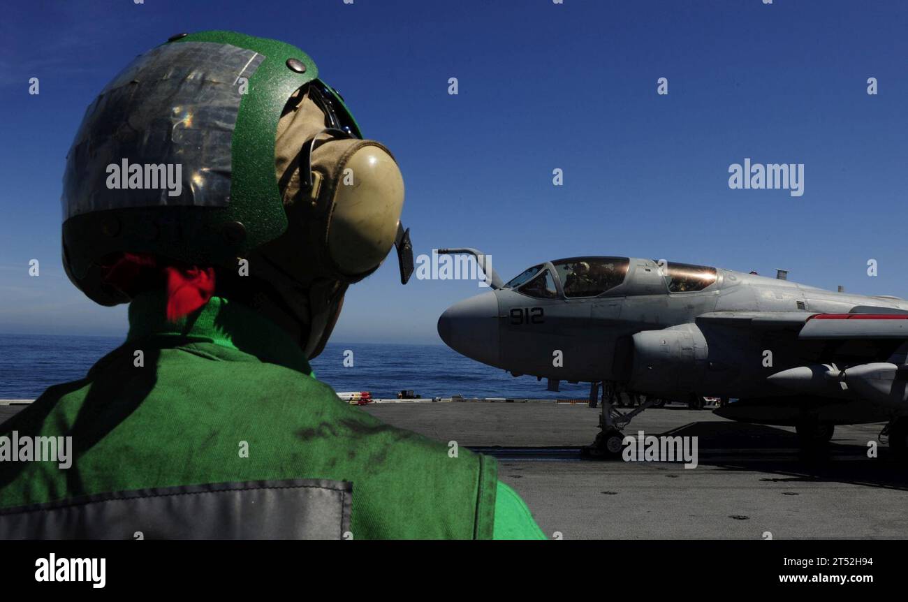 aircraft, EA-6B Prowler, flight deck, Sailors, U.S. Navy, uss john c ...