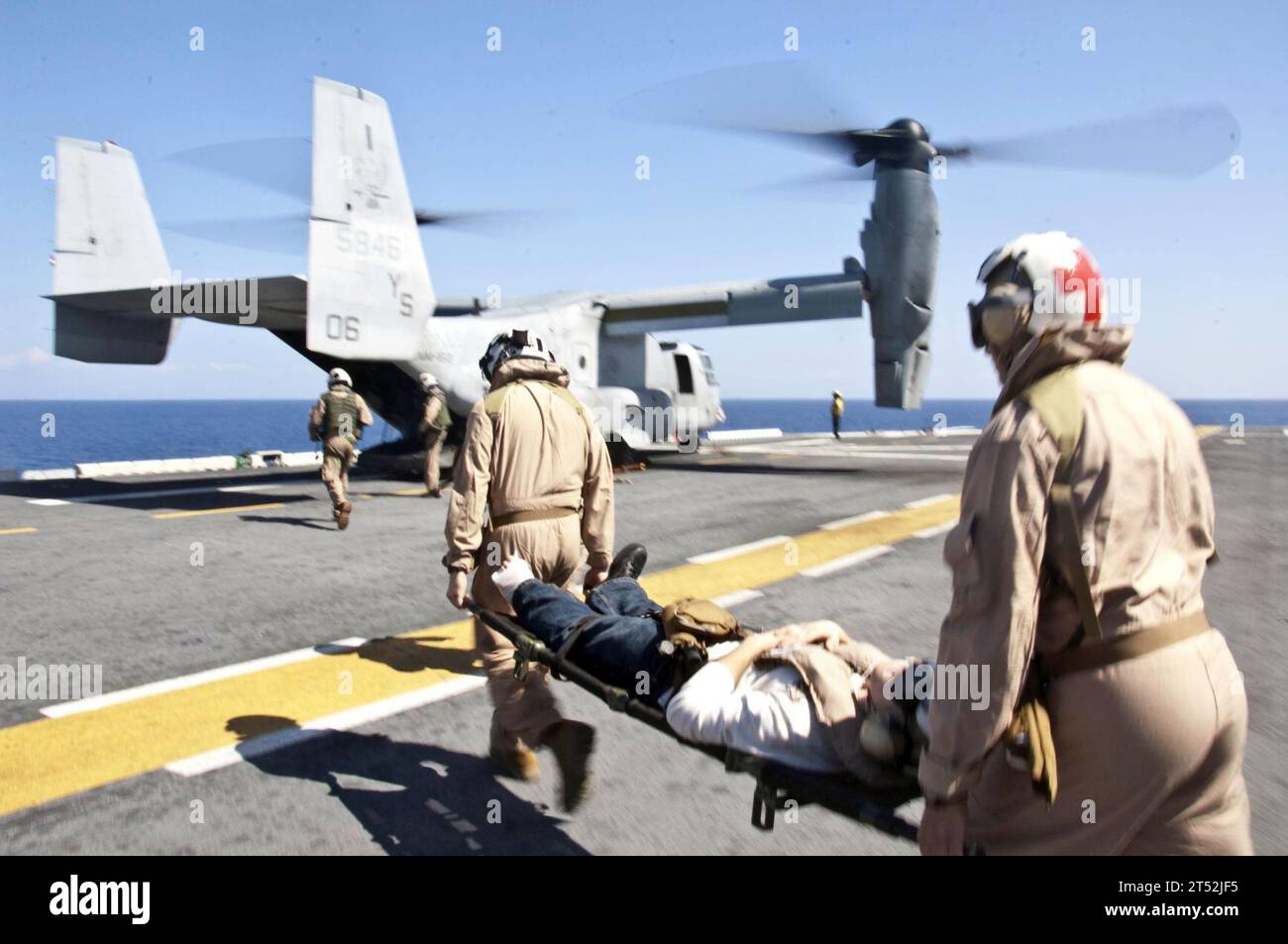 aircraft, medical, Sailors, USS Nassau (LHA 4) Stock Photo