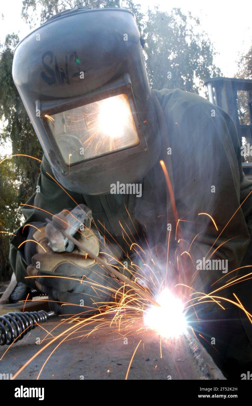 Al Anbar Province, CAMP FALLUJAH, insurgent Improvised Explosive Device (IED), Iraq, Naval Mobile Construction Battalion 18 (NMCB 18) Stock Photo