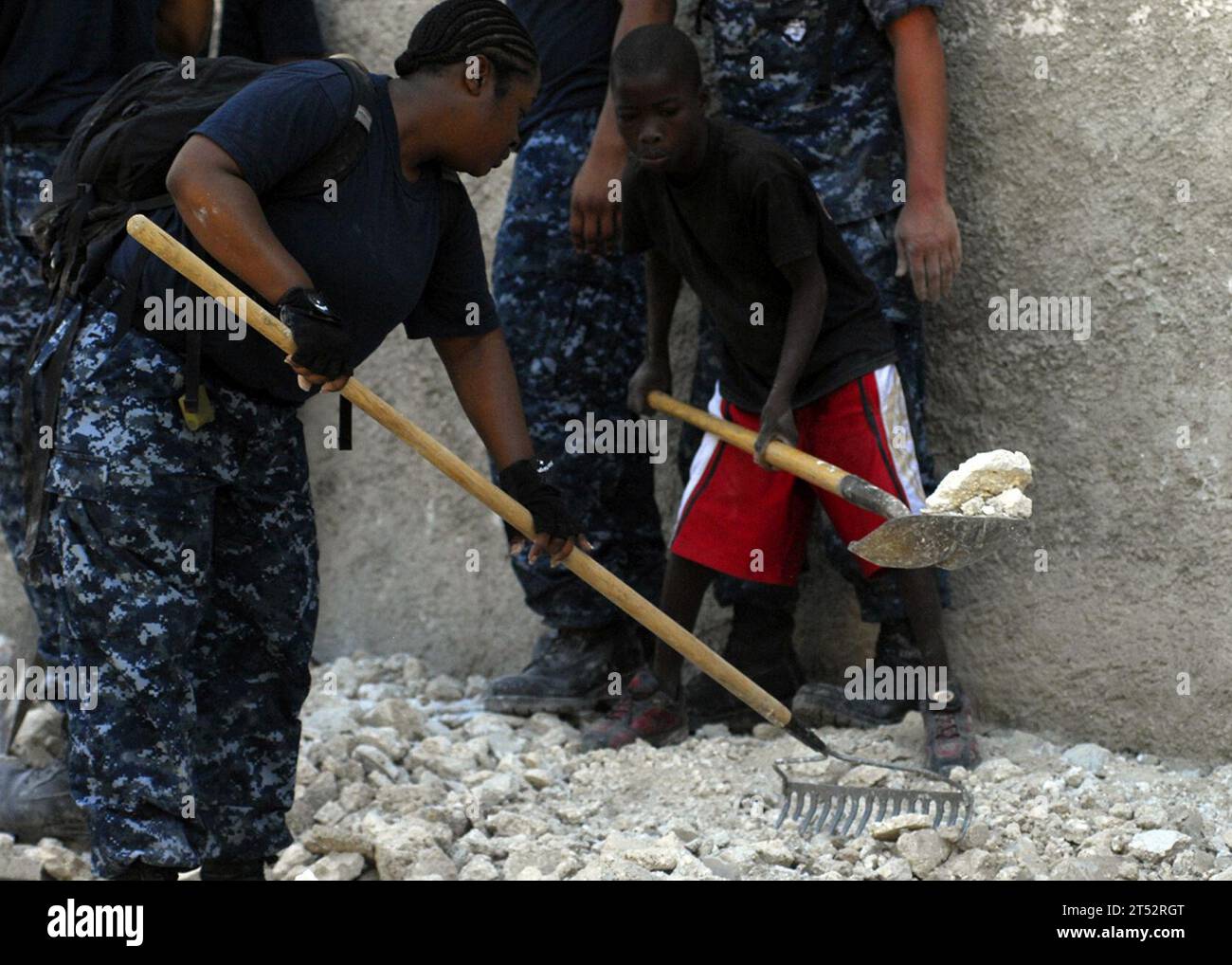 Amphibious Construction Battalion (ACB) 2, Earthquake Relief, Haiti, Operation Unified Response Stock Photo