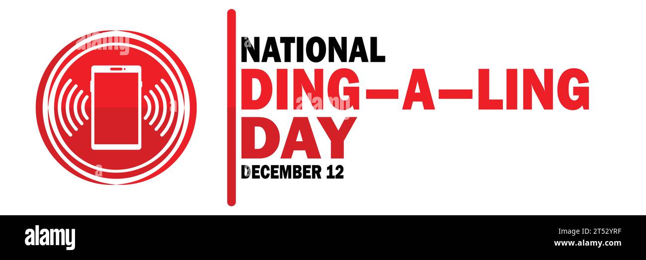 National Ding A Ling Day Vector illustration. December 12. Holiday