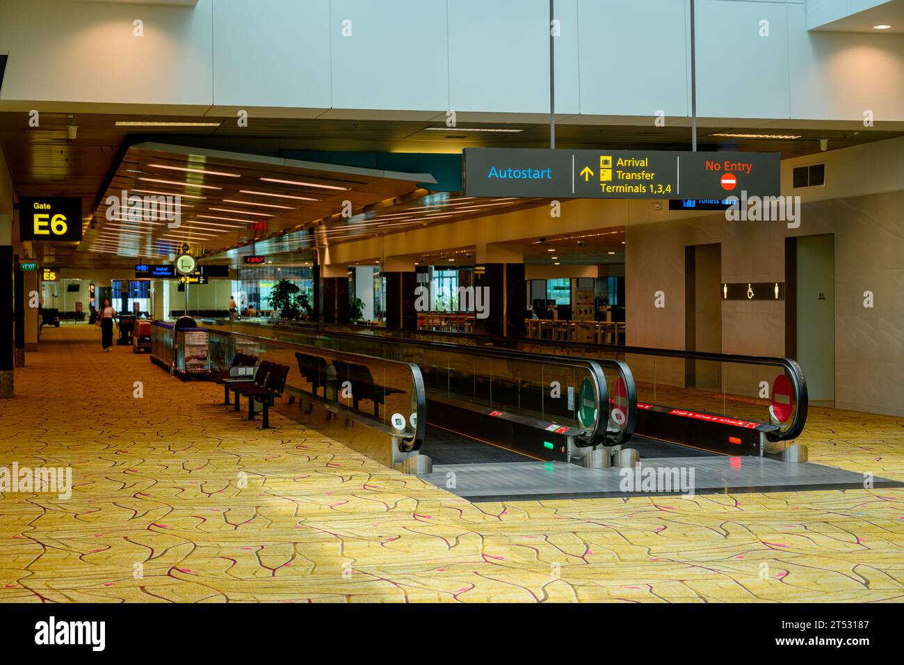 Terminal 2 at Singapore Changi Airport Stock Photo