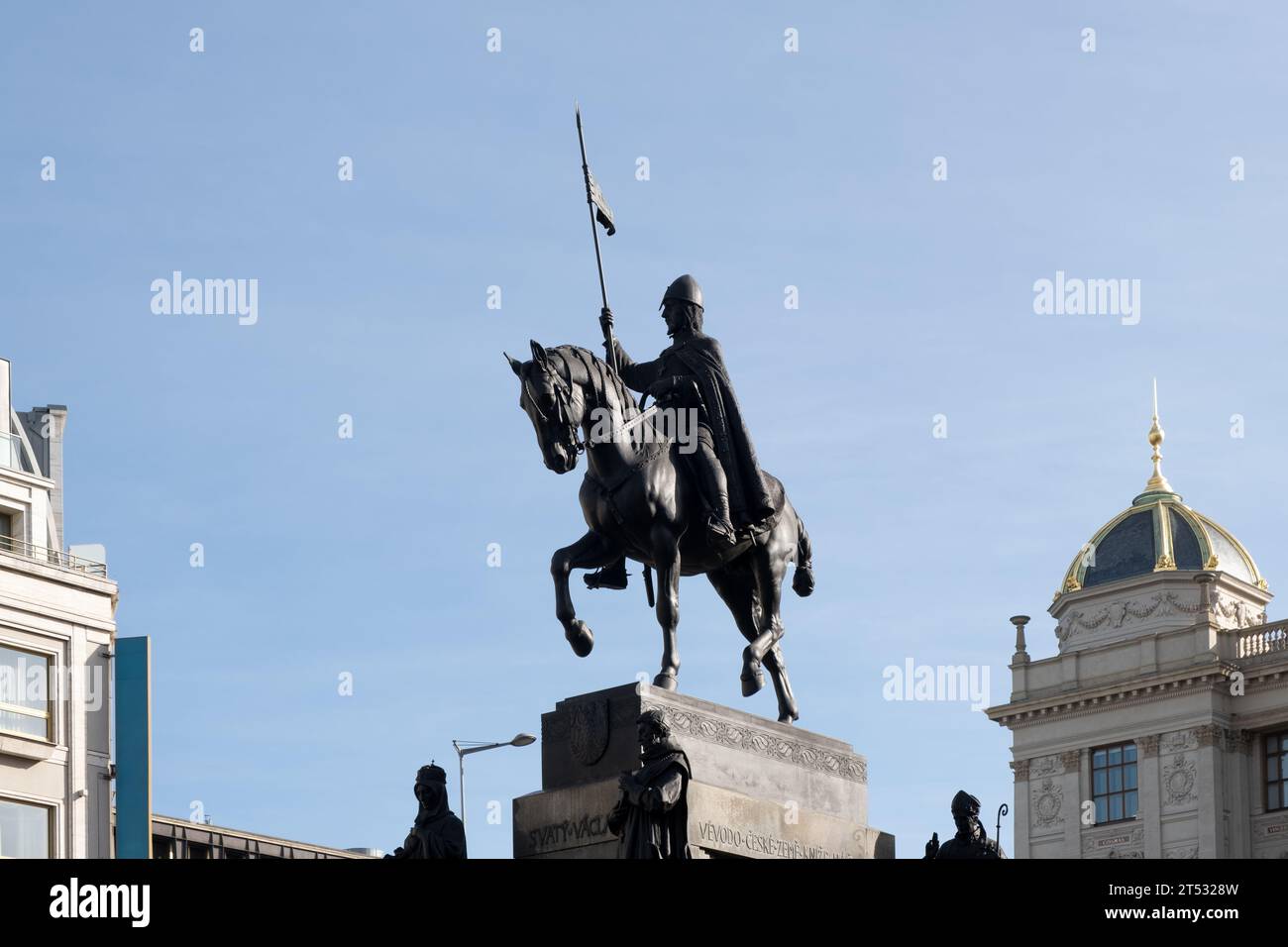 silhouette-view-of-statue-of-saint-wenceslas-on-wenceslas-square