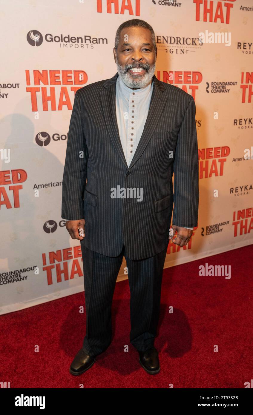 Ray Anthony Thomas attends opening night of play "I Need That" by Roundabout Theatre Company at American Airlines Theatre in New York on November 2, 2023 Stock Photo