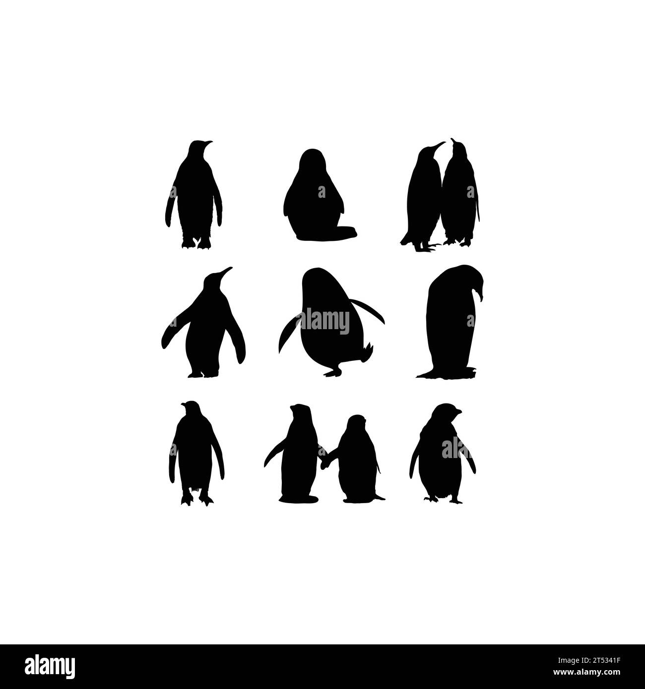 Penguin animal set collection design Royalty Free Vector Stock Vector
