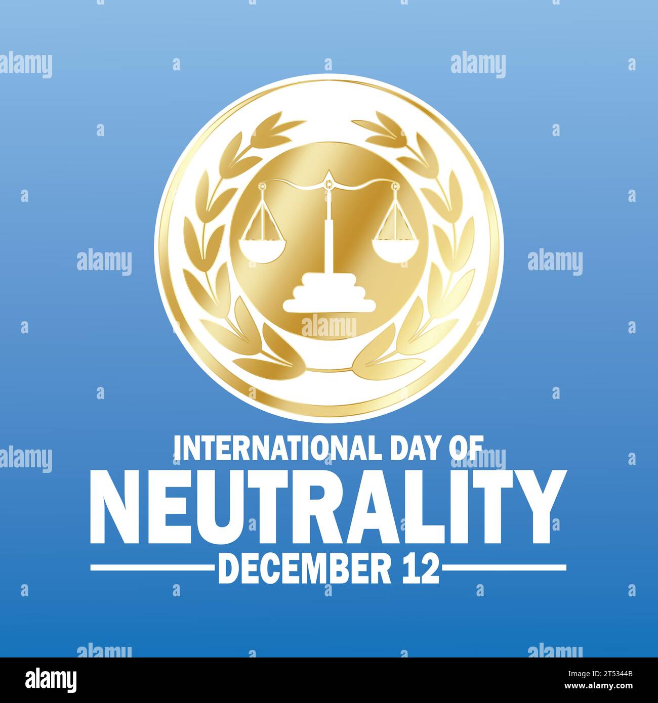 International Day Of Neutrality Vector illustration. December 12. Design template for banner, poster, flyer. Stock Vector