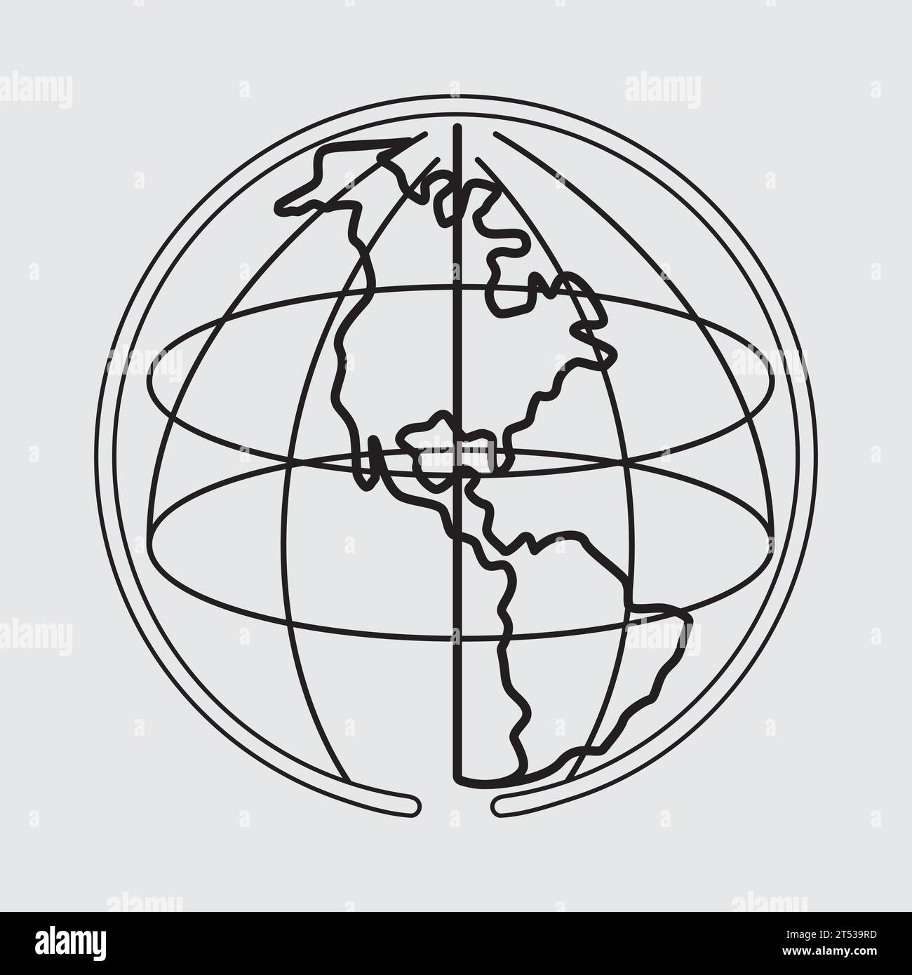 Awesome eyecatchy modern world map line design Vector Image Stock