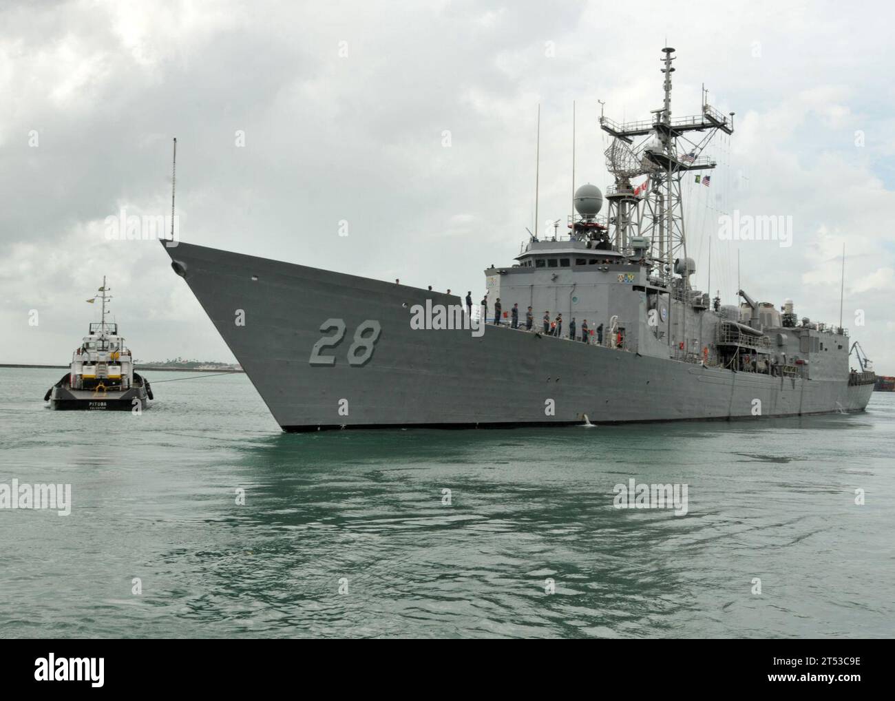 Brazil, guided-missile frigate, navy, SALVADOR, Southern Seas 2011, U.S. Navy, USS Boone (FFG 28) Stock Photo