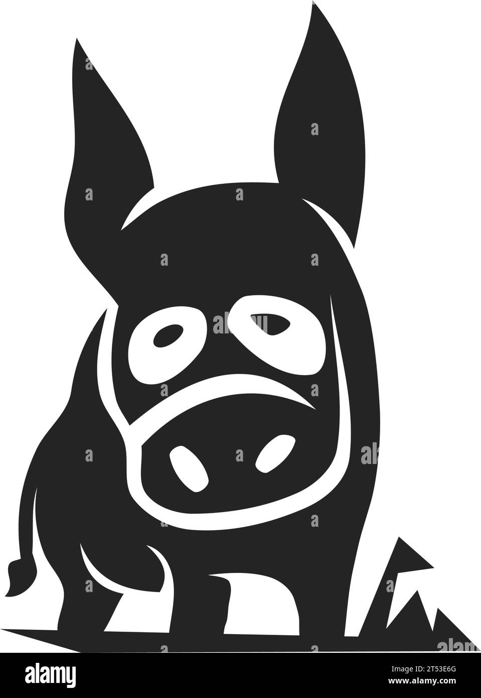 Donkey logo template Isolated. Brand Identity. Icon Abstract Vector