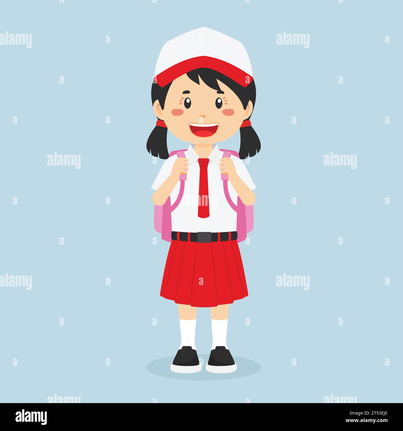 Happy girl boy ready go school Royalty Free Vector Image Stock Vector ...