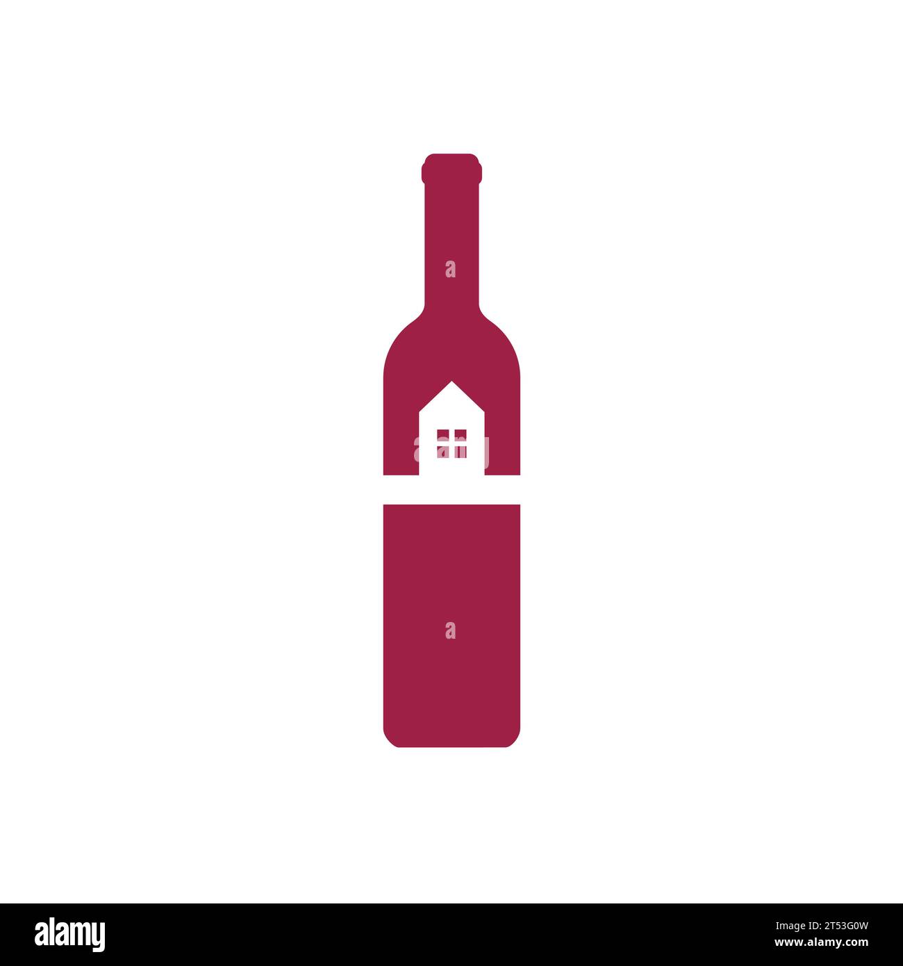 Wine house red burgundy restaurant beverage logo Vector Image Stock