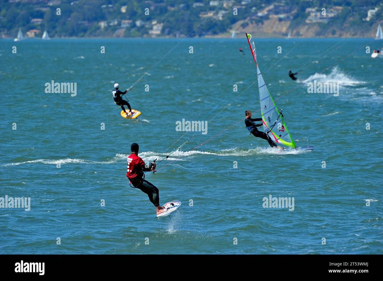 The Kite Foil Nationals Kite surfing competition at Crissy Field, San