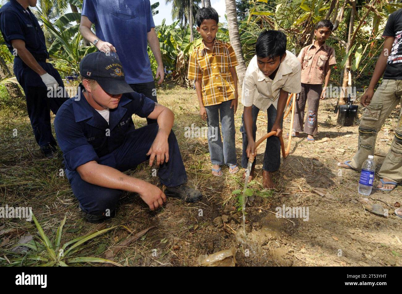children, India, planting trees, Port Blair, Sailor, U.S. navy , USS ...