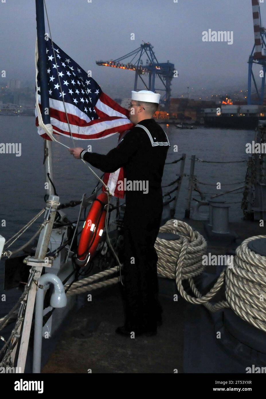 Chile, Pacific Ocean, Southern Seas 2011, U.S. navy , Unitas 52, USS Thach (FFG 43), Valparaiso Stock Photo