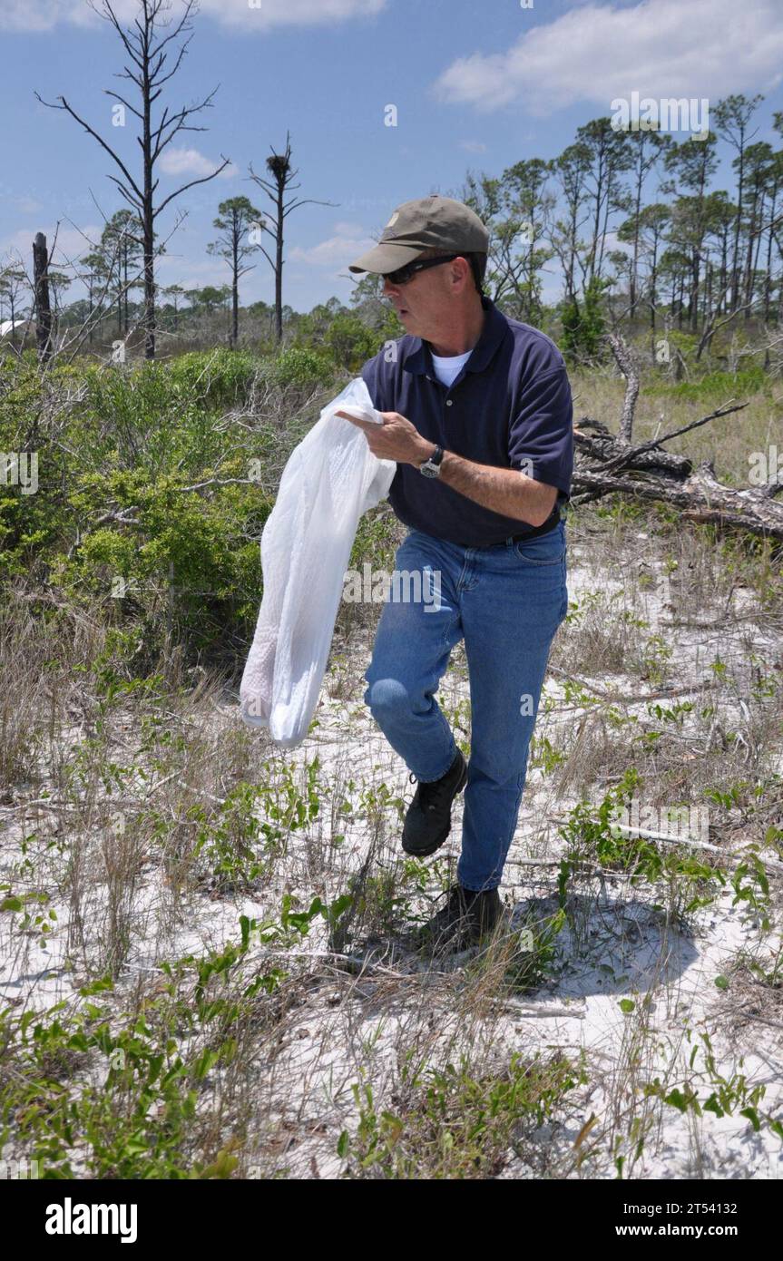 civilian employee, Deepwater Horizon, environment, environmental, mitigation, NAS Pensacola, navy, oil spill, people, Recovery, U.S. Navy Stock Photo